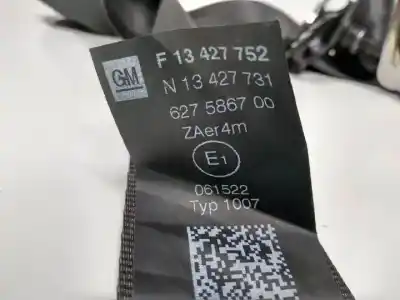 Автозапчастина б/у задній правий ремін безпеки для opel corsa e (x15) 1.4 turbo (08, 68) посилання на oem iam 13427752  