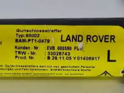 Автозапчастина б/у передній лівий ремін безпеки для land rover range rover iii (l322) 3.0 d 4x4 посилання на oem iam 33009759  