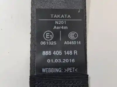 Автозапчастина б/у задній лівий ремін безпеки для renault captur (j5al) k9k628 посилання на oem iam 888405148r  