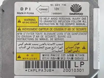 Peça sobressalente para automóvel em segunda mão centralina de airbag por daewoo matiz a-f8cv referências oem iam 96603736  