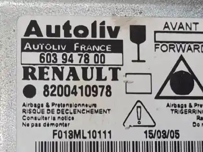Second-hand car spare part airbag control unit for renault laguna ii (bg0) f4r713 oem iam references 603947800   Second-hand car spare part airbag control unit for renault laguna ii (bg0) f4r713 oem iam references 603947800