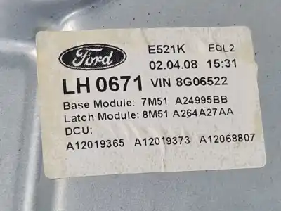 Peça sobressalente para automóvel em segunda mão elevador de vidros traseiro esquerdo por ford focus lim. (cb4) trend referências oem iam 4m51a045h23b lh996985 