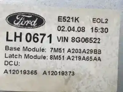 Second-hand car spare part driver left window regulator for ford focus lim. (cb4) kkda oem iam references r90400134  