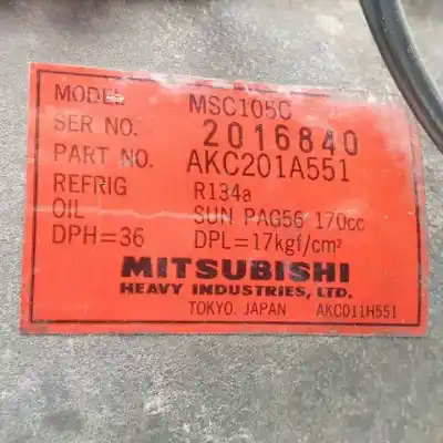 Автозапчасти б/у компрессор кондиционера воздуха за mitsubishi montero (v20/v40) 4m40 ссылки oem iam msc105c  