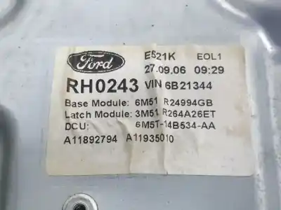 Автозапчастина б/у регулятор скла заднього правого для ford focus c-max (cap) d-kkda посилання на oem iam 3m51r045h22a  