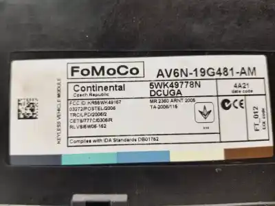 Second-hand car spare part comfort module for ford kuga (cbs) txma oem iam references av6n19g481am  