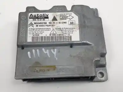 Second-hand car spare part airbag control unit for citroen c4 berlina 1.6 hdi cat (9hy / dv6ted4) oem iam references 9653493780
