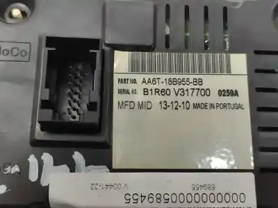 Second-hand car spare part multifunction display for ford fiesta (cb1) kvja oem iam references aa6t18b955bb  