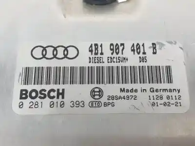 Second-hand car spare part ecu engine control for audi a6 berlina (4b2) d/afb oem iam references 0281010393  