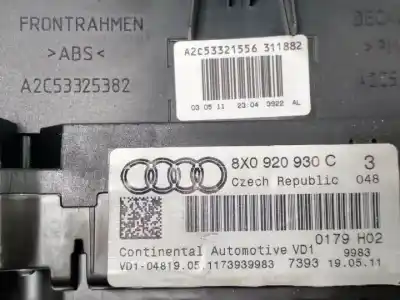 Автозапчастина б/у панель інструментів для audi a1 (8x) cax посилання на oem iam 8x0920930c  