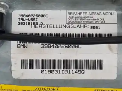 Автозапчастина б/у передня права подушка безопасности для bmw x5 (e53) m54 посилання на oem iam 30316165d  