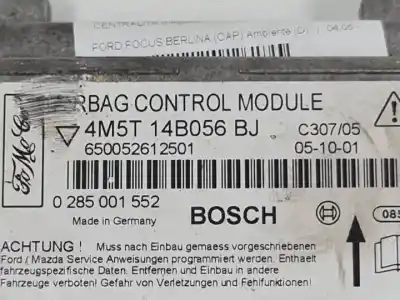 Second-hand car spare part airbag control unit for ford focus c-max (cap) d-g8da oem iam references 0285001552  