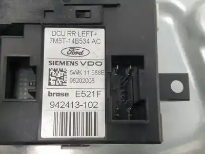 Second-hand car spare part rear left window regulator for ford c-max (cb3) kkda oem iam references 7m51r045h23a  