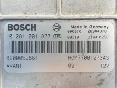 Second-hand car spare part ecu engine control for renault scenic i (ja...) f9q731 oem iam references 0281001877  28sa4370