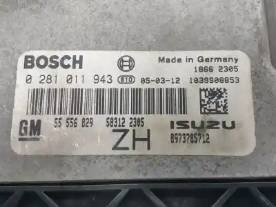 Автозапчастина б/у ебу контролер двигуна для opel astra gtc z17dth посилання на oem iam 8973785712  0281011943