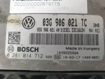 Second-hand car spare part ecu engine control for skoda octavia berlina (1z3) bkd oem iam references 03g906021tc  1039s25994