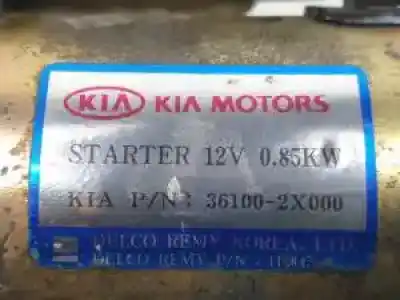 Peça sobressalente para automóvel em segunda mão motor de arranque por kia rio (dc) a3d referências oem iam 361002x000  