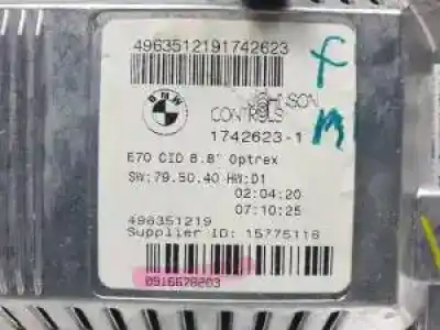 Second-hand car spare part multifunction display for bmw x5 (e70) m57306d3 oem iam references 17426231  1138730