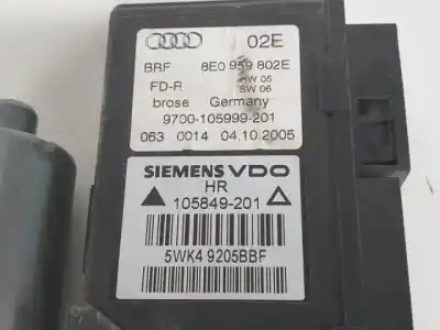 Second-hand car spare part rear right window regulator for audi a4 avant (8e) bgb oem iam references 8e0959802  
