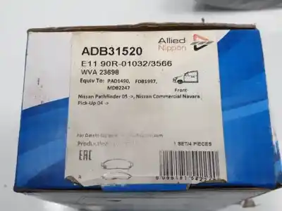 Автозапчастина б/у гальмівні колодки для nissan pathfinder (r51) yd25ddti посилання на oem iam adb31520  