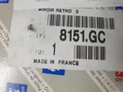 Peça sobressalente para automóvel em segunda mão vidro espelho retrovisor direito por citroen c3 8hx referências oem iam 8151gc  