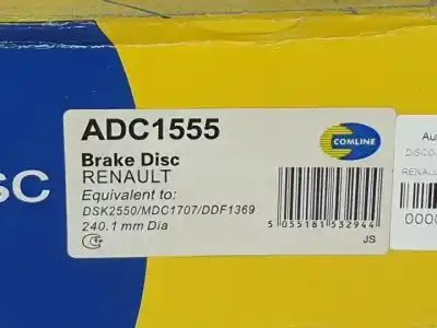 Peça sobressalente para automóvel em segunda mão disco de travão traseiro por renault clio ii fase ii (b/cb0) k9k a7 referências oem iam adc1555  
