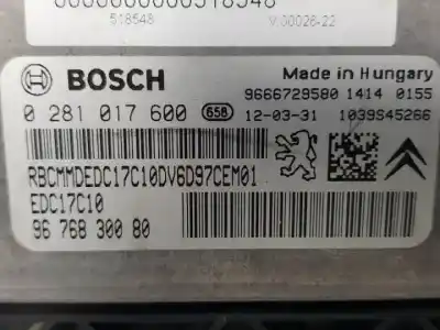 Автозапчастина б/у ебу контролер двигуна для citroen c3 9hpdv6ated4 посилання на oem iam 0281017600  9666729580