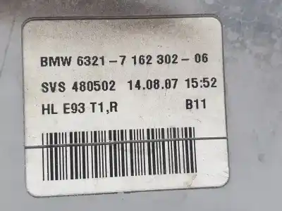 Pièce détachée automobile d'occasion feu arrière droit pour bmw serie 3 cabrio (e93) n53b30a références oem iam 6321716230206  