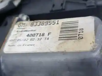 Second-hand car spare part driver left window regulator for opel meriva g-z16xe oem iam references 93389551  