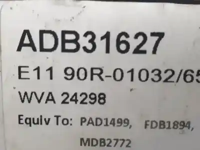 Peça sobressalente para automóvel em segunda mão pastilhas para travão por mazda mx-5 (nc) l8de referências oem iam adb31627  