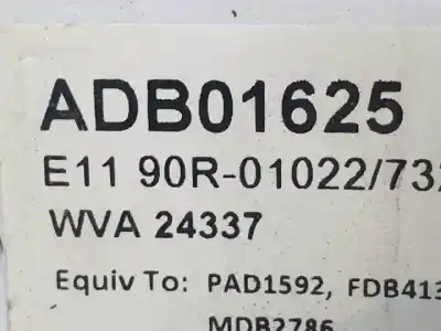 Peça sobressalente para automóvel em segunda mão pastilhas para travão por toyota auris (_e15_) 2.0 d-4d (ade150_) referências oem iam adb01625  