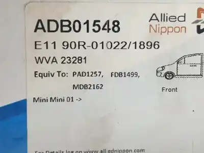 Second-hand car spare part brake pads for mini mini (r50,r53) g-w10b16a oem iam references adb01548  