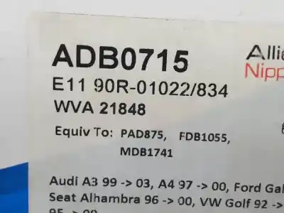 Автозапчасти б/у тормозные колодки за seat leon (1m1) auq ссылки oem iam adb0715  