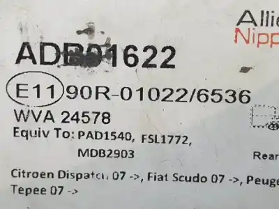 Автозапчасти б/у тормозные колодки за citroen jumpy wjzdw8 ссылки oem iam adb01622  fsl1772