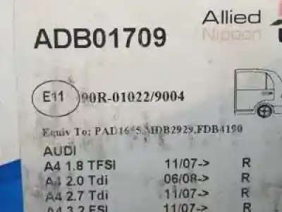 Peça sobressalente para automóvel em segunda mão pastilhas para travão por audi a4 berlina (b8) cjcb referências oem iam adb01709  