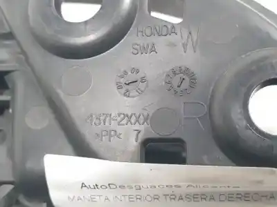 Автозапчасти б/у внутренняя задняя правая ручка за honda cr-v iii (re_) 2.0 i-vtec (re5, re1) ссылки oem iam 43712xxx  