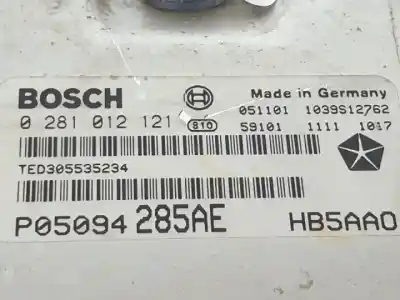 Автозапчастина б/у ебу контролер двигуна для chrysler voyager (rg) enr посилання на oem iam 0281012121  