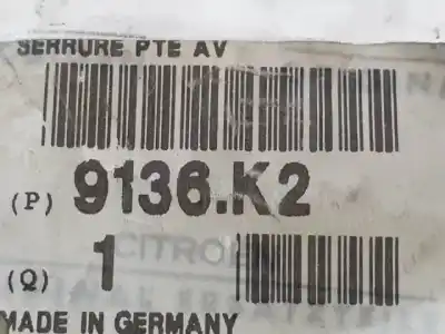 Автозапчасти б/у замок передней правой двери за citroen jumpy wjzdw8 ссылки oem iam 9136k2  
