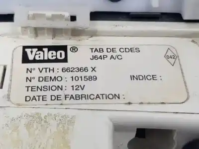 Second-hand car spare part heating / air conditioning control panel for renault megane i scenic (ja0) f9q736 oem iam references 662366x  