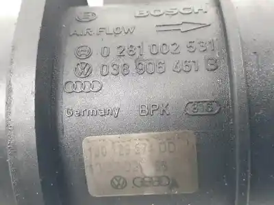 Автозапчастина б/у витратомір повітря для audi a3 (8l) atd посилання на oem iam 038906461b  