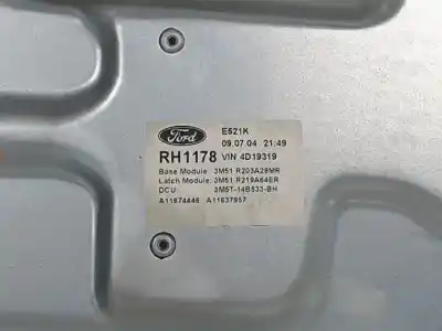 Second-hand car spare part passenger side right window regulator for ford focus c-max (cap) d-g8da oem iam references 3m51r203a28mr  