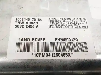 Автозапчасти б/у подушка безопасности передняя правая за land rover range rover iii (l322) 3.0 d 4x4 ссылки oem iam 30322456a  