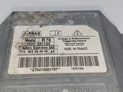 Recambio de automóvil de segunda mano de centralita airbag para mg rover rover 75 (j/rj) d-204d2 referencias oem iam 602864900  ywc001160