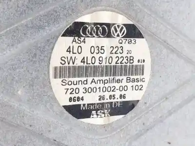 Second-hand car spare part audio system / radio cd for audi q7 (4l) bug oem iam references 4l0910223b  