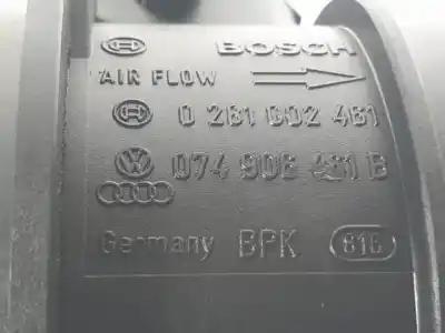 Автозапчастина б/у витратомір повітря для audi a3 (8p) bmn посилання на oem iam 074906431b  