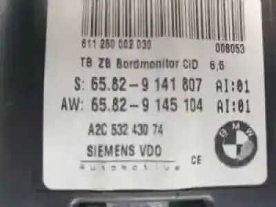 Second-hand car spare part multifunction display for bmw 5 (e60) 520 i oem iam references 65829141807  611260002030