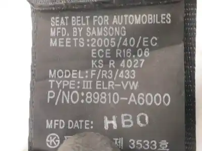 Автозапчасти б/у задний левый ремень безопасности за hyundai i30 ranchera familiar (gd) 1.4 crdi ссылки oem iam 89810a6000  
