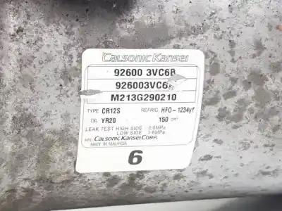 Pezzo di ricambio per auto di seconda mano compressore aria condizionata per nissan note (e12) 1.5 dci riferimenti oem iam 926003vc6b  