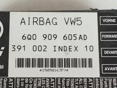 Second-hand car spare part airbag control unit for seat cordoba berlina (6l2) d/asy oem iam references 6q0909605ad 422051003 391002