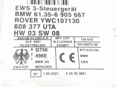 Second-hand car spare part electronic module for bmw serie 7 (e38) 358s2 oem iam references 61356905667  